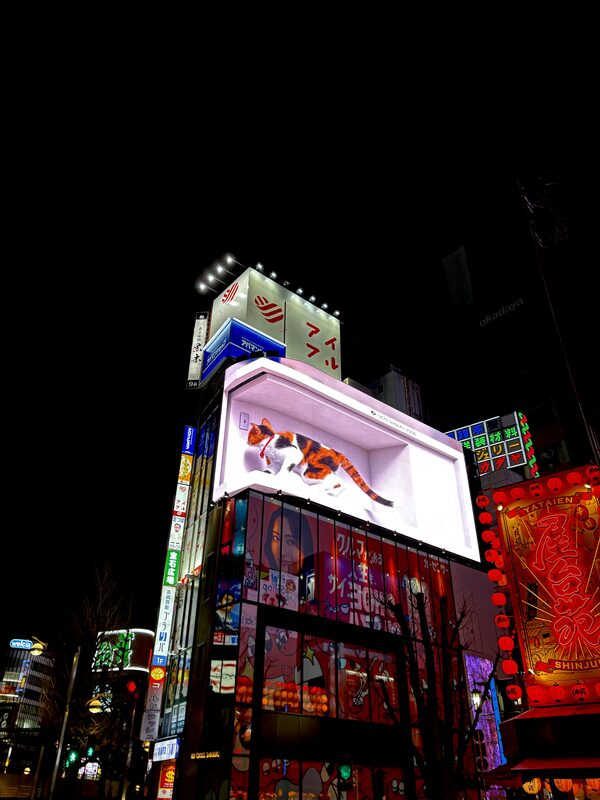 3D-Werbung in Tokio, Shinjuku